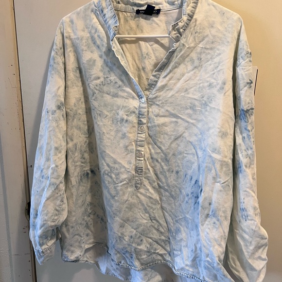 Bandolino Tops - Blue and White Tye Dye Tunic